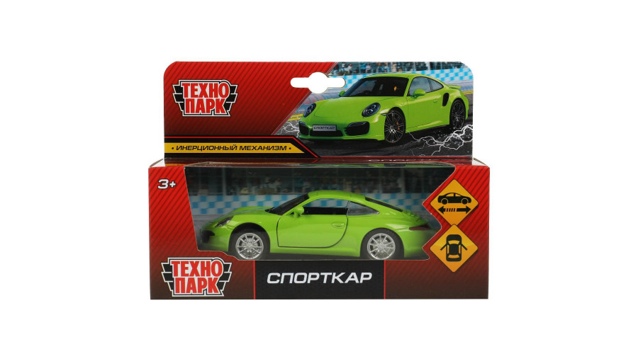 Машина металл СПОРТКАР, 12 см, инерция, кор. Технопарк в кор.2*96шт 1609C150-R