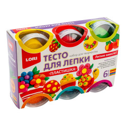 Тесто для лепки. Пластишка. Набор №13, 6цв. по 80 гр. Тдл-016