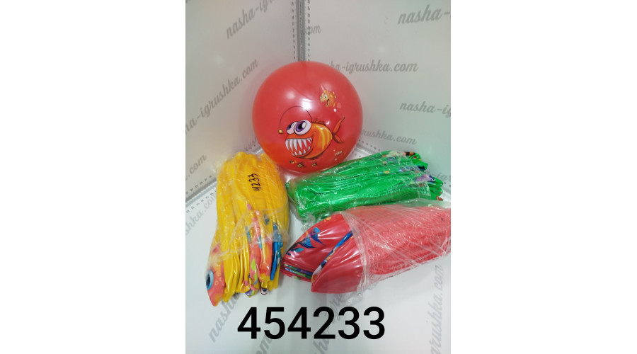 Мяч резиновый рыбки 23см  YE454233