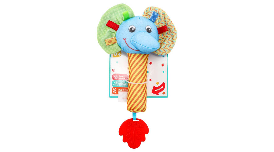  Текстильная игрушка погремушка - пищалка Умка в кор.250шт UM-SLN-24 