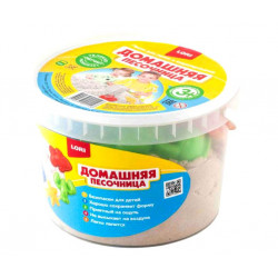 Домашняя песочница Морской песок 1,5 кг, формочки, совочек Дп-003