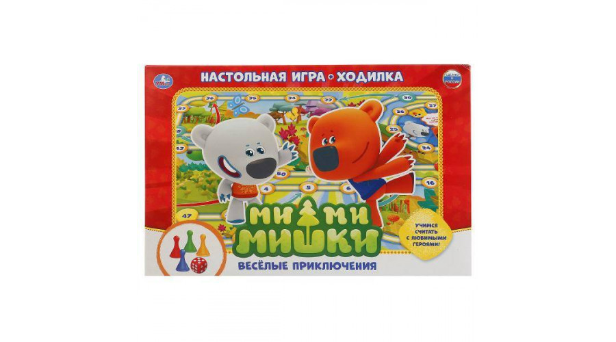 Настольная игра-ходилка Ми-ми-мишки. Веселые приключения. в кор. Умные игры в кор.20шт 4690590101131