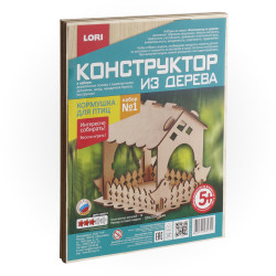 Конструктор из дерева.Кормушка для птиц. Птички невелички. Набор №1   Фн-006