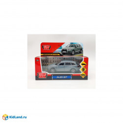Машина металл AUDI Q7 МАТОВЫЙ длина 12 см, двер, багаж, инерц, серый, кор. Технопарк Q7-12MAT-GY