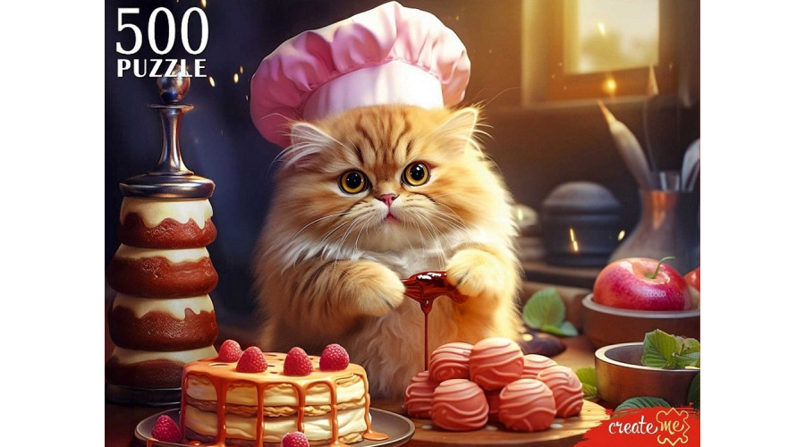 ПАЗЛЫ 500 элементов. КОТИК-ПЕКАРЬ (арт. П500-3063)