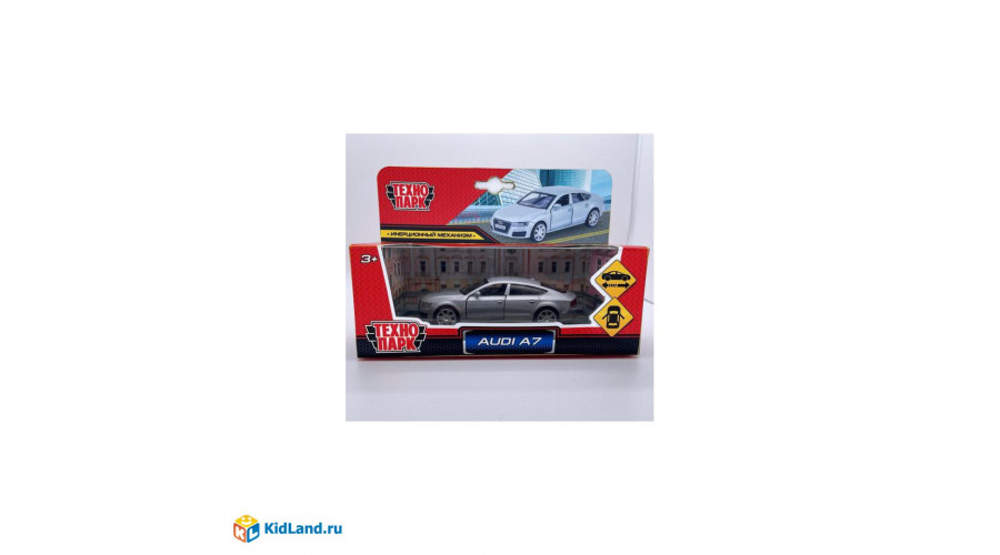 Машина металл AUDI a7 11 см, двери, инерция, серебристый,  кор. Технопарк в кор 67306 
