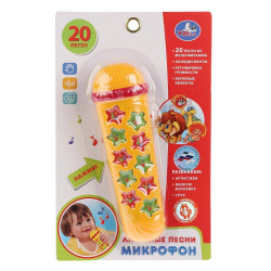 Микрофон 20 песен Шаинский музыка на блист. Умка в кор.2*48шт B1635502-R
