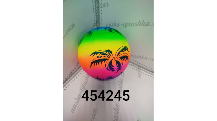 Мяч резиновый яркий с пальмой   23см  YE454245