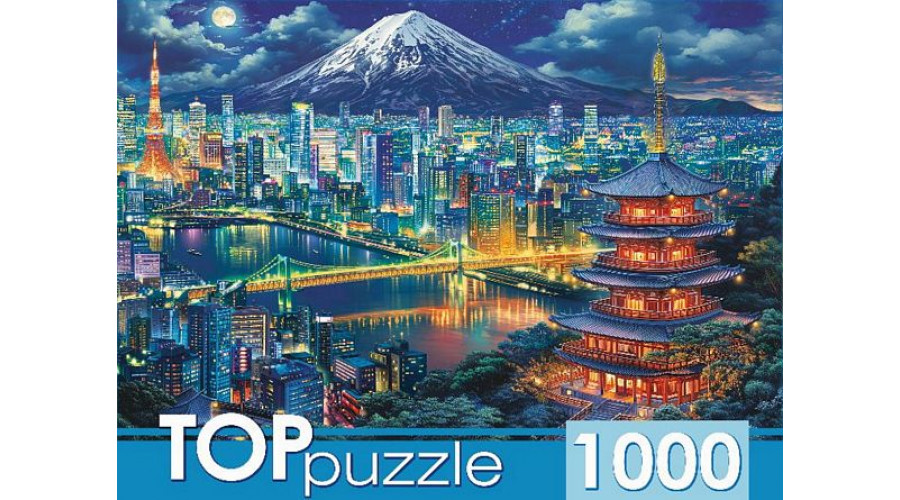 TOPpuzzle. ПАЗЛЫ 1000 элементов. Ночной Токио  (арт.Ф1000-9462)