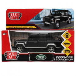 Машина металл LAND ROVER DEFENDER PICKUP 12 см, двери, багаж, черный, кор. ТехнопDEFPICKUP-12-BK-WOD