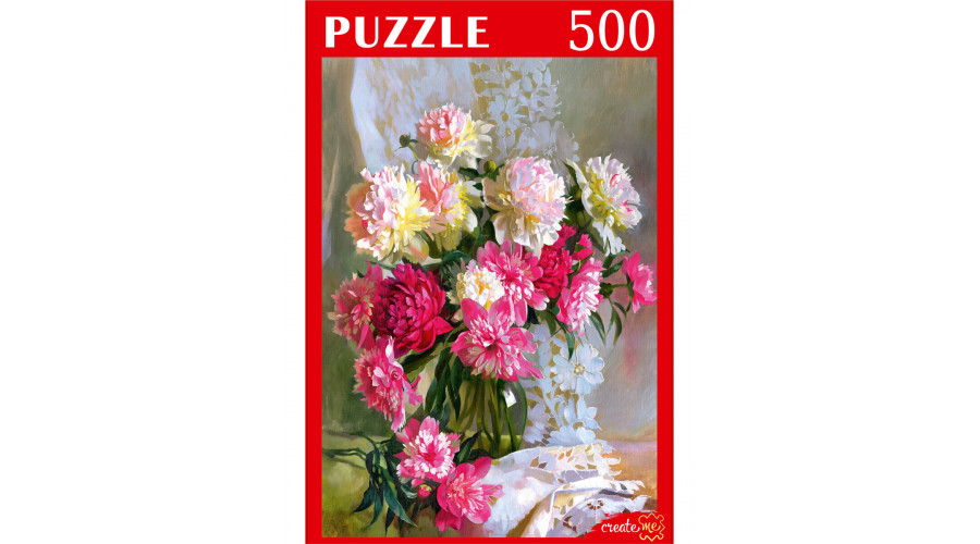 ПАЗЛЫ 500 элементов. С. ГОРЯЧЕВА ПИОНЫ (Арт. РУКП500-7124)