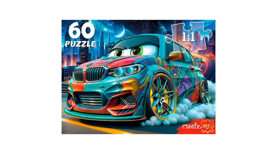ПАЗЛЫ 60 элементов. МОЩНАЯ МАШИНКА (Арт. Ф60-2824)