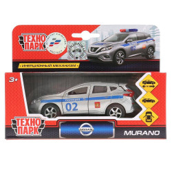 Машина металл NISSAN murano ПОЛИЦИЯ, 12 см, двери, багаж., инерц., кор. Технопарк SB-17-75-NM-P-WB
