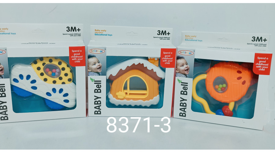 Погремушки в коробке в ассорт. 8371-3