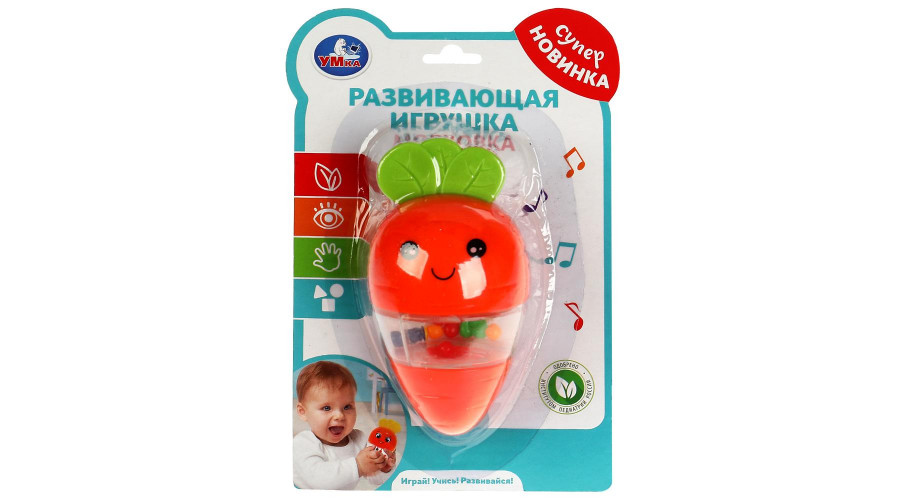 Развивающая игрушка морковка на блист. Умка в кор.8*12шт2010M142-R