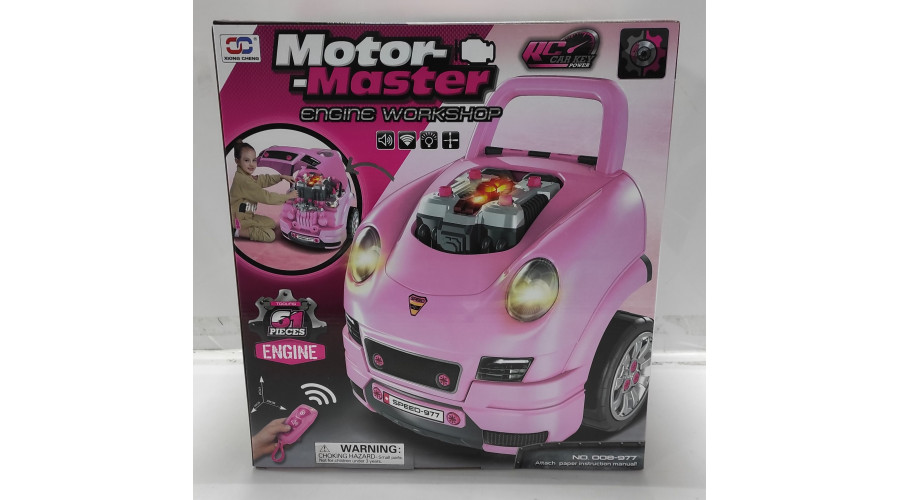 Набор Motor Master свет,звук 61 предм. 47*40*39 розовый 008-977