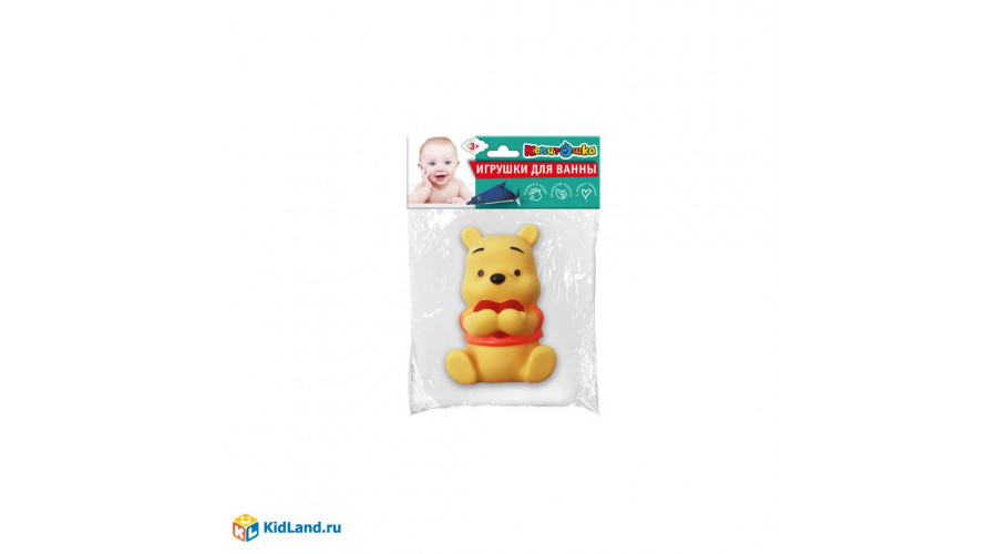 Игрушка для ванны мишка в пак, КАПИТОШКА в кор.288шт 2310R0049-R