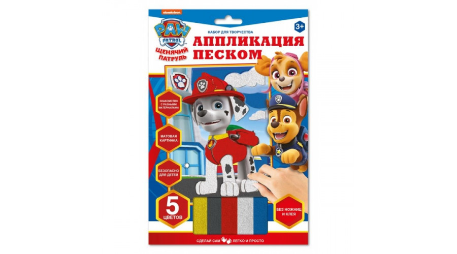 Аппликация песком матовая Щенячий Патруль щенячий патруль МУЛЬТИ АРТ в кор SANDM-110749
