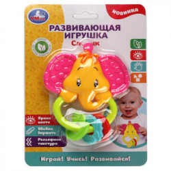 Развивающая игрушка слоник на блист Умка в кор.2*120шт1602M118-Y1-R