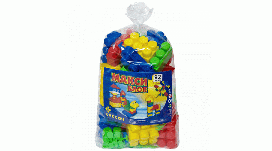 Кубики Макси Блок 92 в пакете 4-734