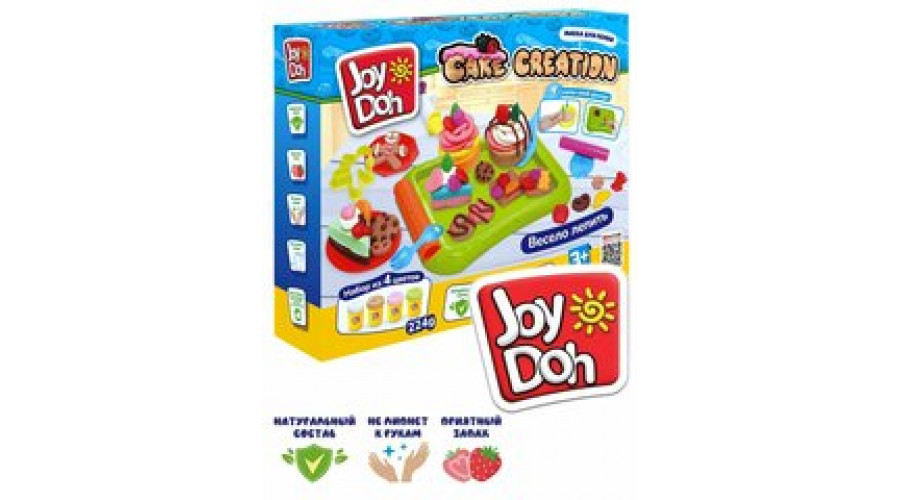 Масса для лепки Joy Doh, набор CAKE CREATION - КОНДИТЕРСКАЯ, доп. пресс-формы CAKE-224 pot