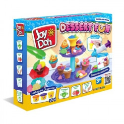Масса для лепки Joy Doh, набор DESSERT FUN - СЛАДКОЕЖКА, поднос с пресс-формами DSRT-150 pot