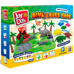 Масса для лепки Joy Doh, набор DINOSAURS PARK - ПАРК ДИНОЗАВРОВ, 3d формы, DINO-448 pot