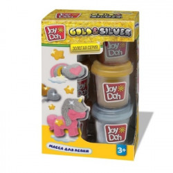 Масса для лепки Joy Doh, набор GOLD&SILVER - ЗОЛОТО И СЕРЕБРО POT-06/056 gold