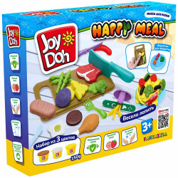 Масса для лепки Joy Doh, набор HAPPY MEAL - ОБЕД НА ВСЮ СЕМЬЮ, мн. блюд, 16 аксессуаров MEAL-150 pot