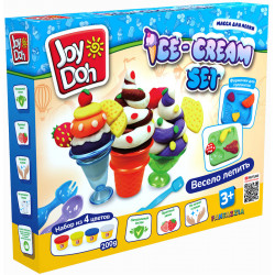 Масса для лепки Joy Doh, набор ICE-CREAM SET - МОРОЖЕНОЕ, доп. пресс-формы для фруктов ICEC-200 pot