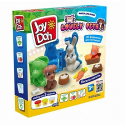 Масса для лепки Joy Doh, набор LOVELY PETS - ЛЮБИМЫЕ ПИТОМЦЫ, 3d формы PETS-150 pot