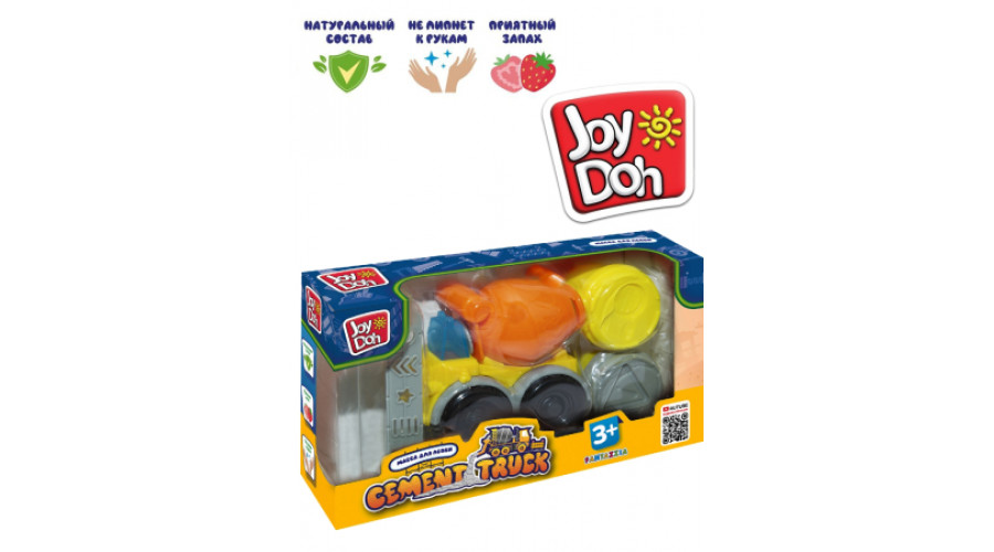 Масса для лепки Joy Doh, набор MINI CEMENT TRUCK - МИНИ БЕТОНОМЕШАЛКА, сменная насадка, TRUK-056 pot