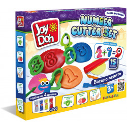 Масса для лепки Joy Doh, набор NUMBER CUTTER SET - УЧИМСЯ СЧИТАТЬ, пресс формы для цифр NUMB-200 bag