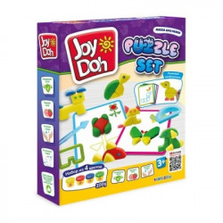 Масса для лепки Joy Doh, набор PUZZLE SET - ПАЗЛЫ, 10 карточек с трафаретам, 13 форм PUZZ-200 pot