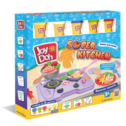 Масса для лепки Joy Doh, набор SUPER KITCHEN - СУПЕР КУХНЯ, плита с конфорками, доп. KITC-425 pot