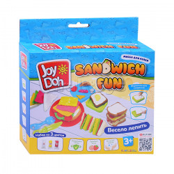Масса для лепки Joy Doh,набор SANDWICH FUN - ВЕСЕЛЫЙ ЗАВТРАК, пресс-форма для хлеба и индSAND-60 bag