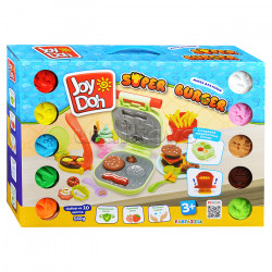 Масса для лепки Joy Doh,набор SUPER BURGER - СУПЕР БУРГЕРНАЯ,Основа для бургера,17 акс сBURG-560 pot