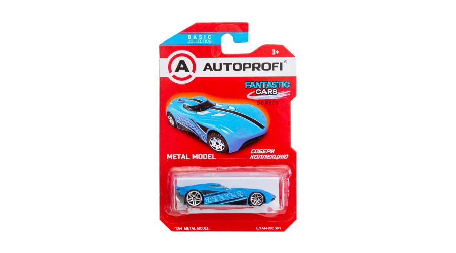 Машинка коллекционная 1:64, Серия FANTASTIC CARS, B/FAN-002, голубой, 1/24/48