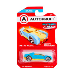 Машинка коллекционная 1:64, Серия FANTASTIC CARS, B/FAN-007, голубой/желтый, 1/24/48
