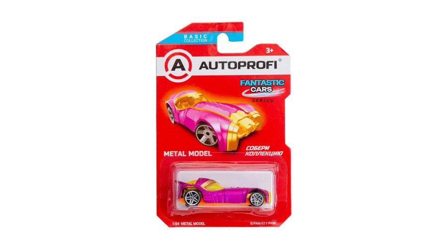 Машинка коллекционная 1:64, Серия FANTASTIC CARS, B/FAN-011, розовый, 1/24/48