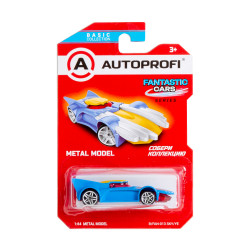 Машинка коллекционная 1:64, Серия FANTASTIC CARS, B/FAN-013, голубой/желтый, 1/24/48