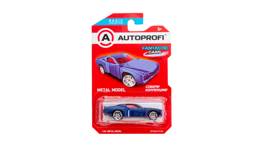 Машинка коллекционная 1:64, Серия FANTASTIC CARS, B/FAN-015, синий, 1/24/48