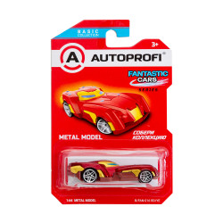 Машинка коллекционная 1:64, Серия FANTASTIC CARS, B/FAN-016, красный/желтый, 1/24/48