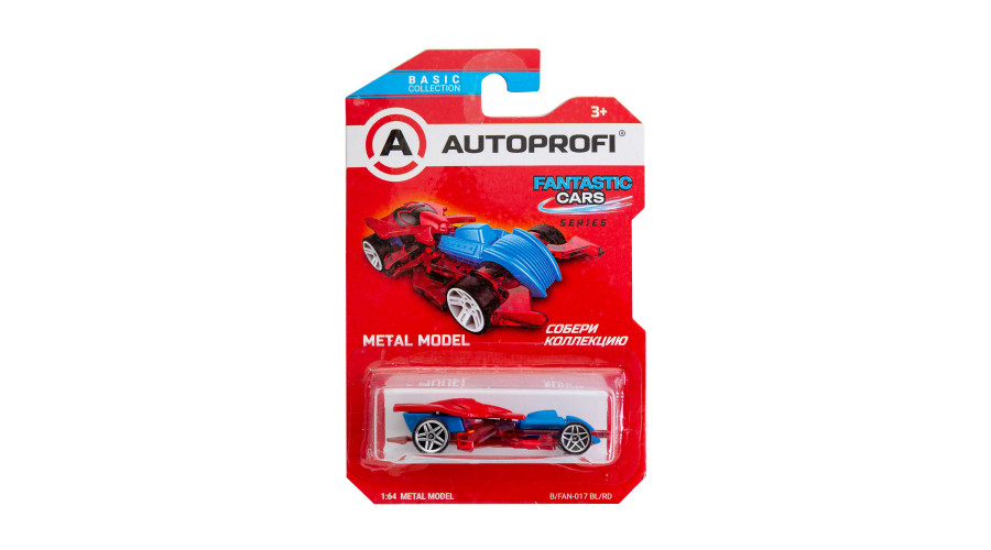 Машинка коллекционная 1:64, Серия FANTASTIC CARS, B/FAN-017, синий/красный, 1/24/48
