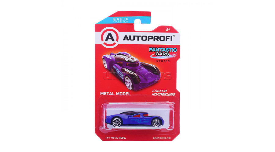 Машинка коллекционная 1:64, Серия FANTASTIC CARS, B/FAN-031, син./черный, 1/24/48
