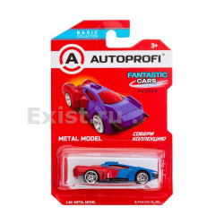 Машинка коллекционная 1:64, Серия FANTASTIC CARS, B/FAN-033, синий/красный, 1/24/48