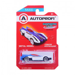 Машинка коллекционная 1:64, Серия FANTASTIC CARS, B/FAN-036, синий/серый, 1/24/48