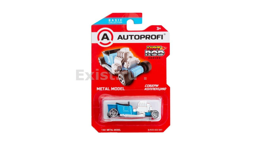 Машинка коллекционная 1:64, Серия HOT ROD CARS, B/ROD-003, голубой, 1/24/48