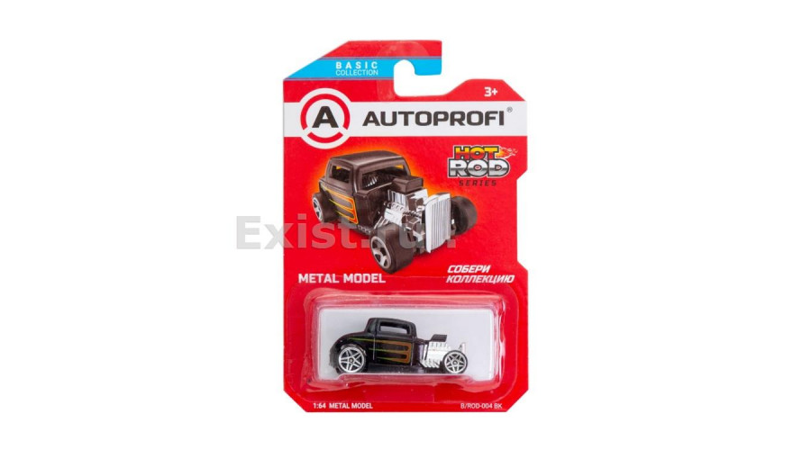 Машинка коллекционная 1:64, Серия HOT ROD CARS, B/ROD-004, чёрный, 1/24/48