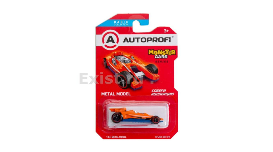 Машинка коллекционная 1:64, Серия MONSTER CARS, B/MNS-002, оранжевый, 1/24/48